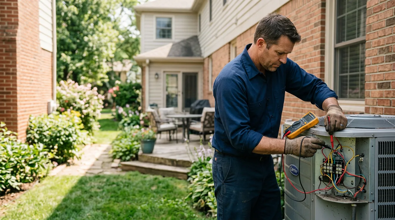 HVAC technician working near Moorestown, NJ